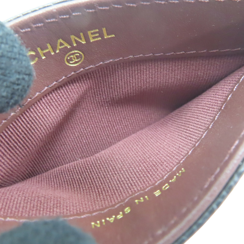 黑色牛皮 菱格紋 荔枝紋 Matelasse名片夾 卡夾 AP0213【CHANEL 香奈兒】 AP0213-5