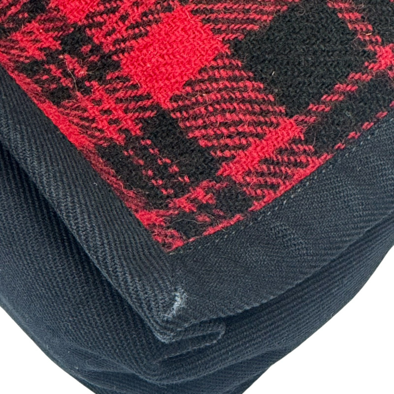 黑紅格紋 毛絨 Rive Gauche 手提包【SAINT LAURENT YSL 聖羅蘭】 VLR632539-9