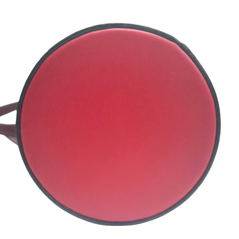 紅色牛皮 棕色PVC 圓桶 肩背包【COACH 寇馳】 C2443-3