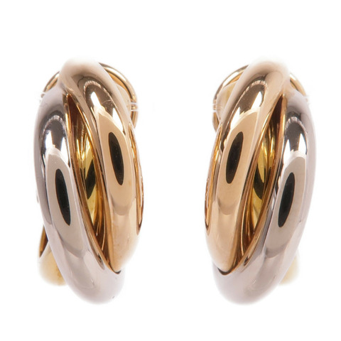 CARTIER 18K黃金/白金/玫瑰金Trinity Earrings耳環