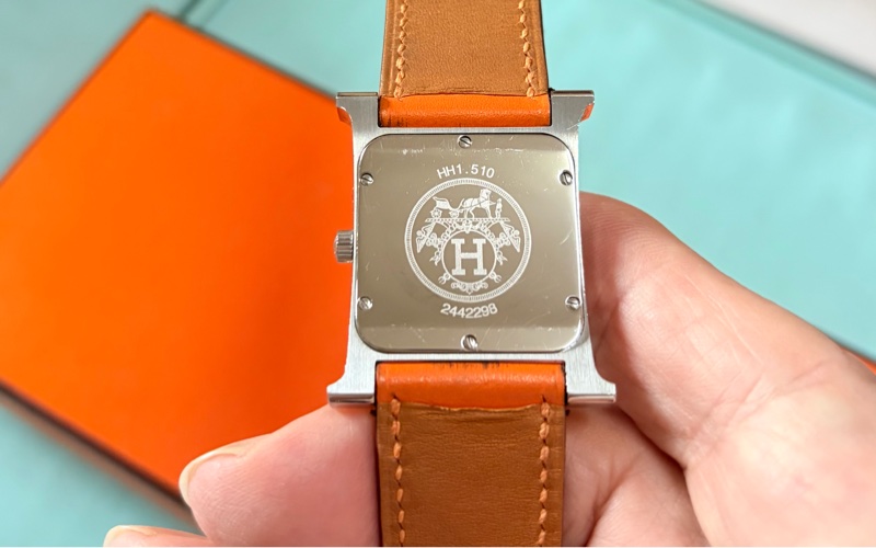 HERMES 愛馬仕 Heure H 橘色皮帶腕錶 HH1.510-4