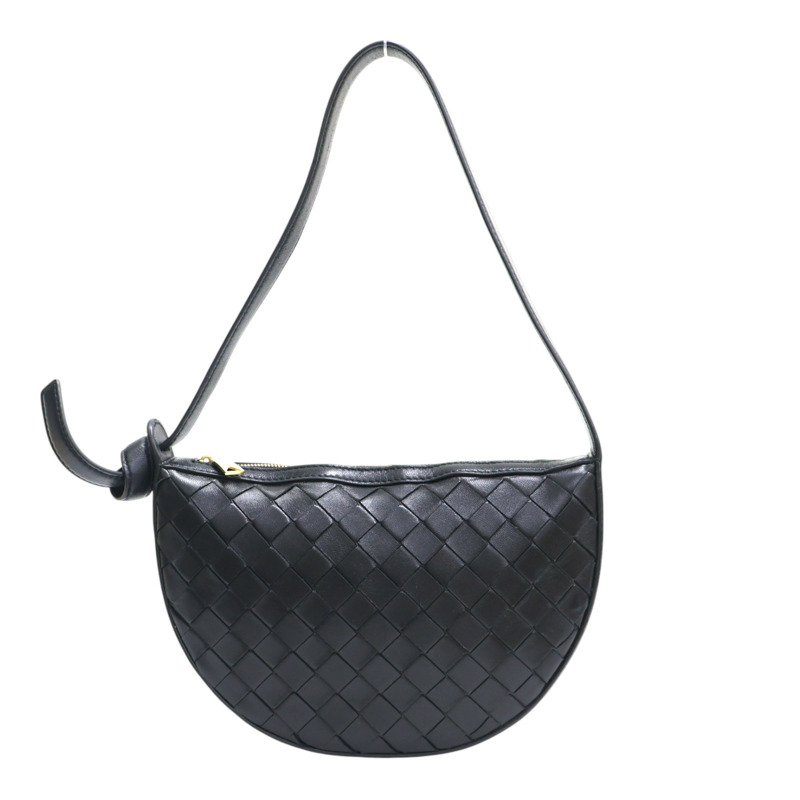 黑色 羊皮編織 肩背包【BOTTEGA VENETA BV 寶緹嘉】-0