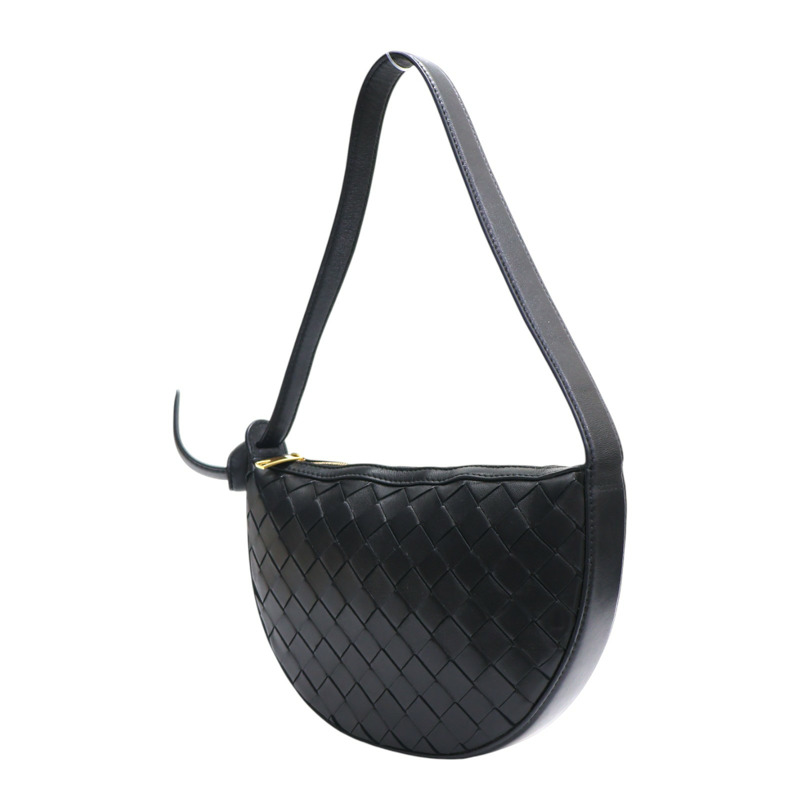 黑色 羊皮編織 肩背包【BOTTEGA VENETA BV 寶緹嘉】-2