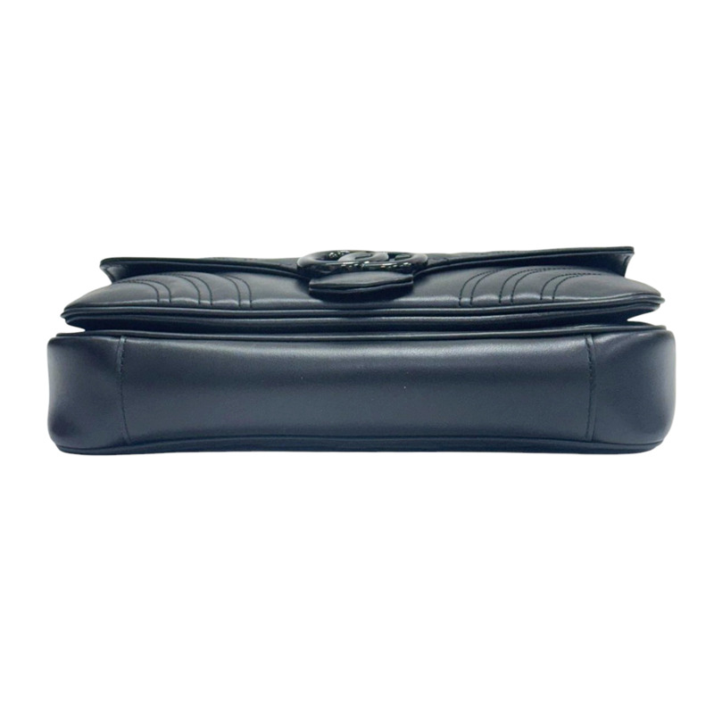 黑色 牛皮 肩背包【GUCCI 古馳】 734814-3