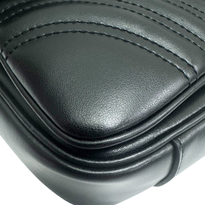 黑色 牛皮 肩背包【GUCCI 古馳】 734814-11