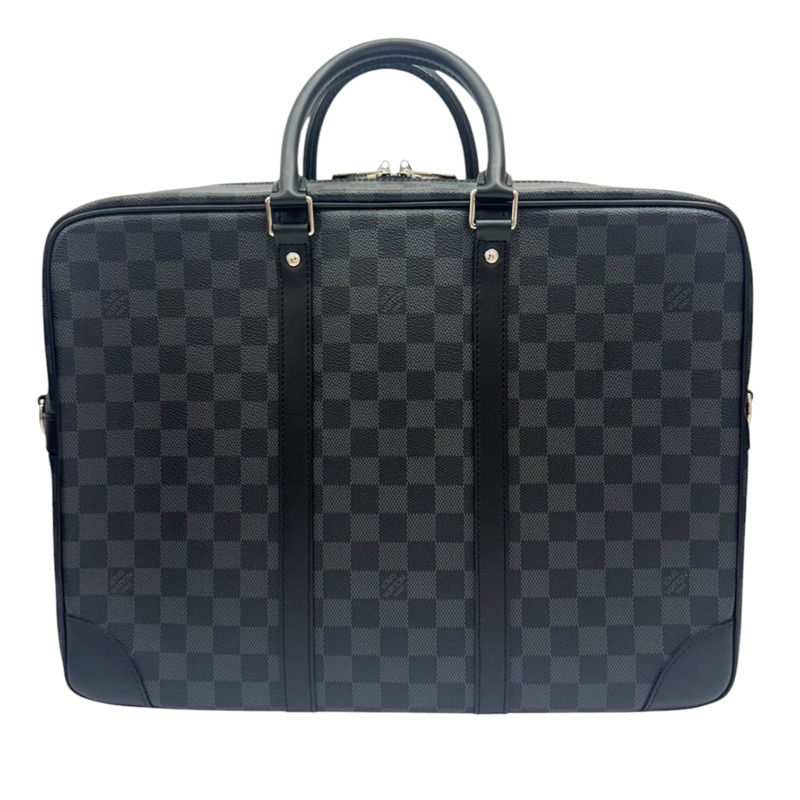 黑色 棋盤格帆布 Port Document Voyage 公事包 兩用包【LOUIS VUITTON LV 路易威登】 N41123-1
