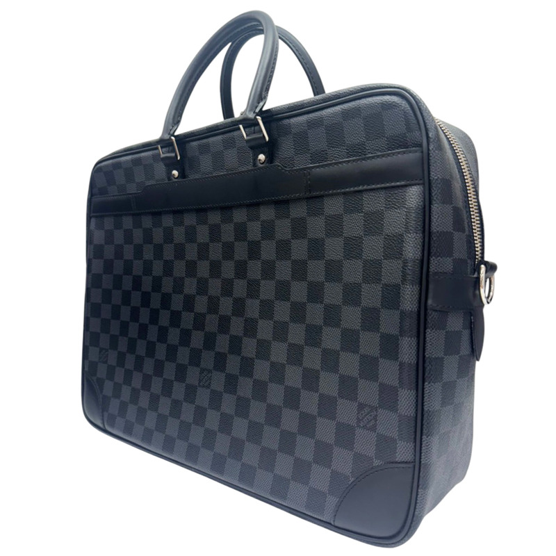 黑色 棋盤格帆布 Port Document Voyage 公事包 兩用包【LOUIS VUITTON LV 路易威登】 N41123-2
