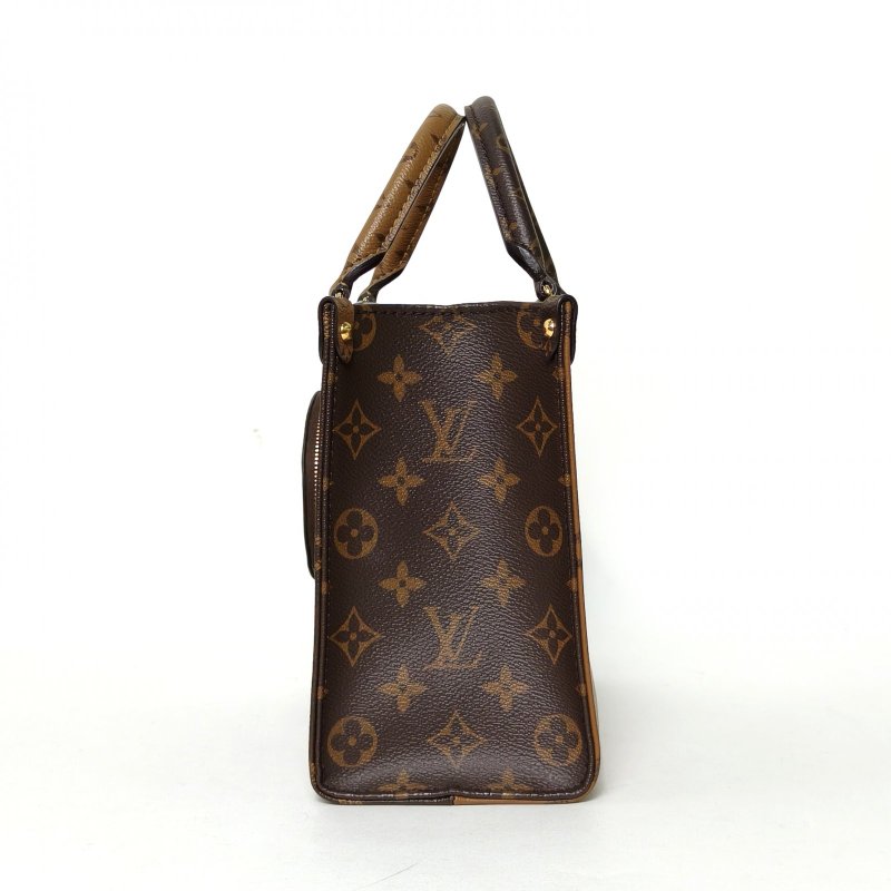 LOUIS VUITTON Onthego小號25二合一寬肩帶老花PVC金扣晶片肩背包-3
