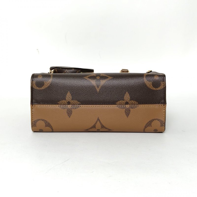 LOUIS VUITTON Onthego小號25二合一寬肩帶老花PVC金扣晶片肩背包-4