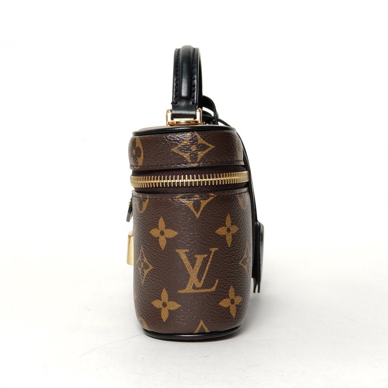 LOUIS VUITTON Vanity化妝包ChainPouch老花PVC金扣晶片肩背包-1