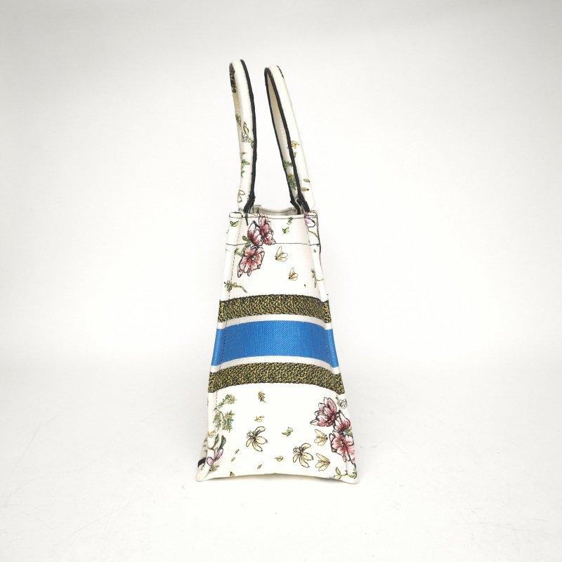 DIOR BookTote中號36印花帆布無2022PetitesFleurs繁花刺繡肩背包-1