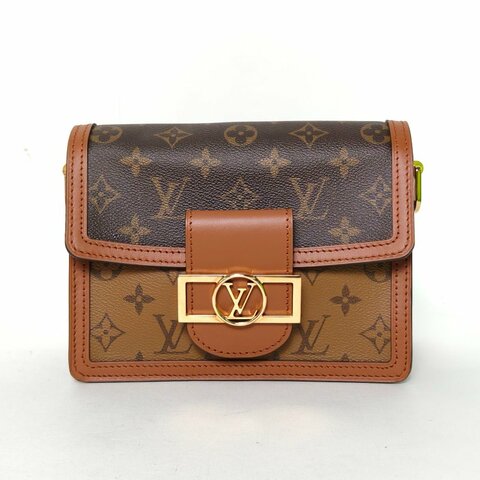 LOUIS VUITTON Dauphine達芙妮Mini20老花PVC晶片肩背包