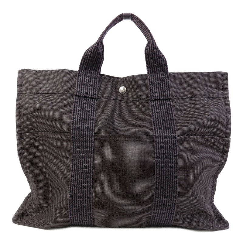 HERMES 帆布Herline GM銀扣手挽袋-1
