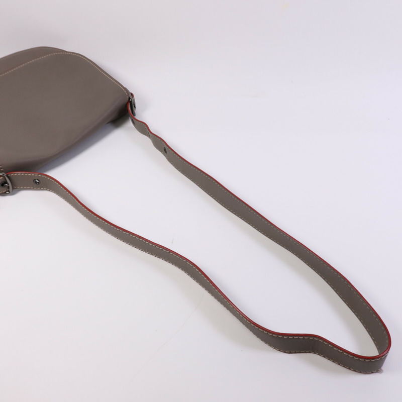 COACH 牛皮皮革Shoulder Bag銀扣肩背袋-5