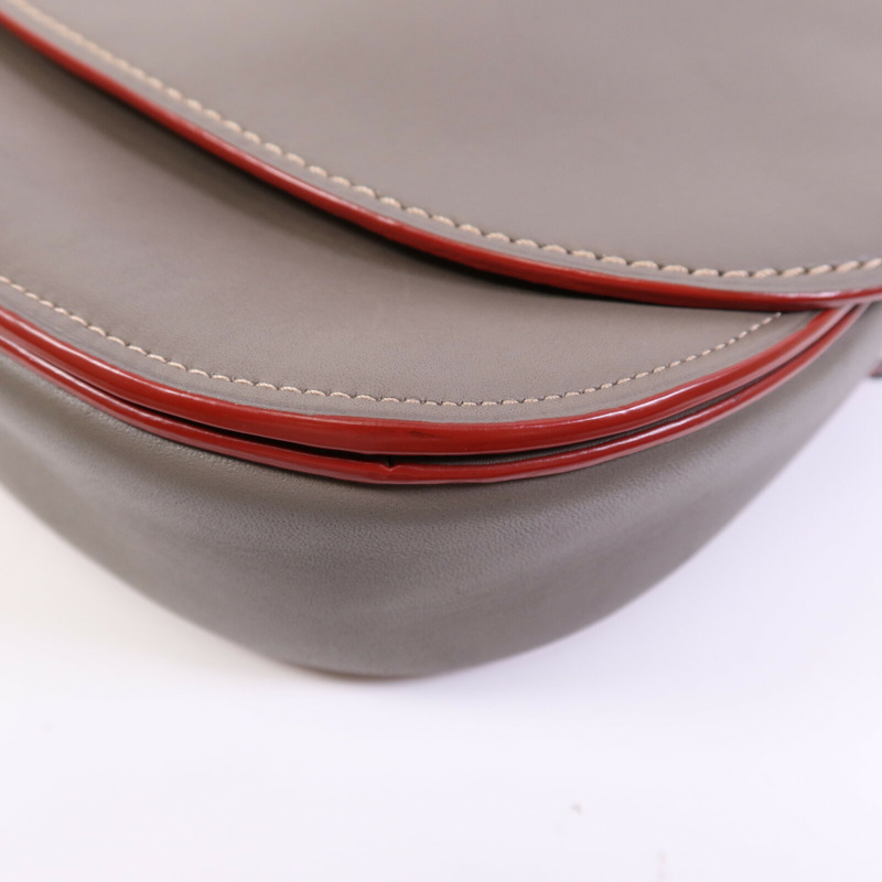 COACH 牛皮皮革Shoulder Bag銀扣肩背袋-7