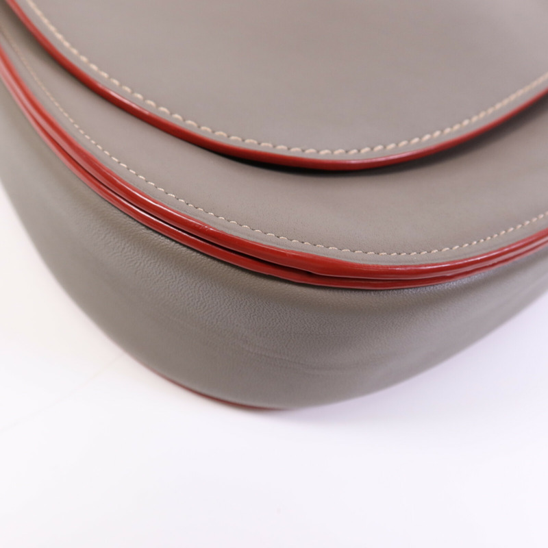 COACH 牛皮皮革Shoulder Bag銀扣肩背袋-8