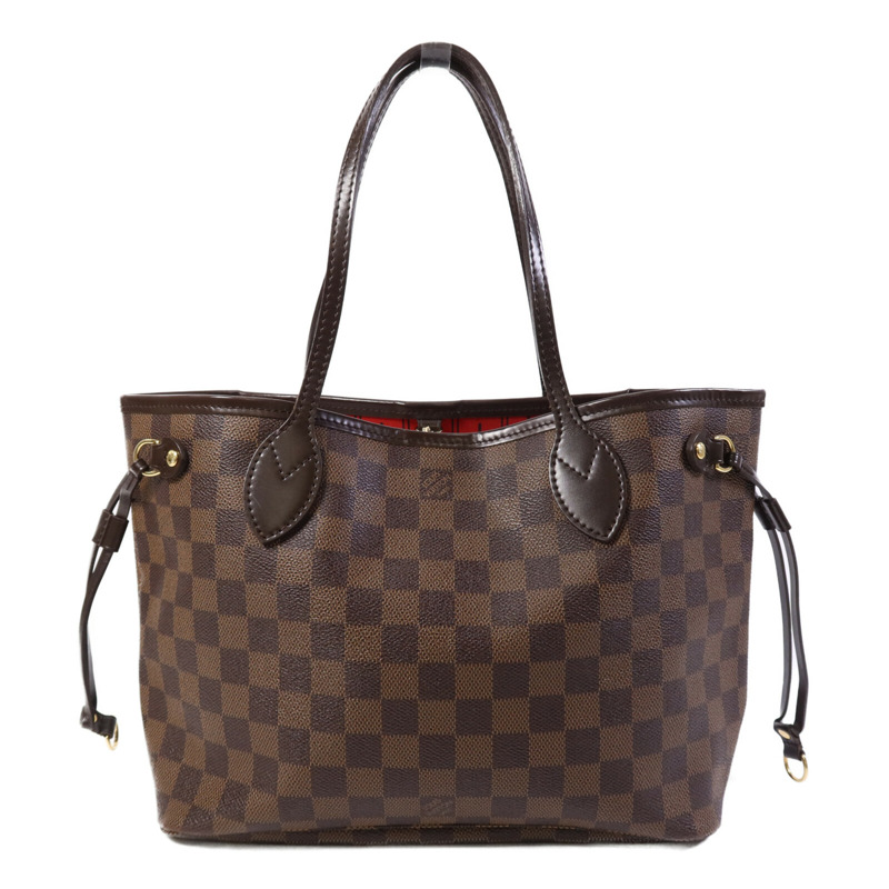 LOUIS VUITTON Damier Neverfull PM金扣手挽袋-0