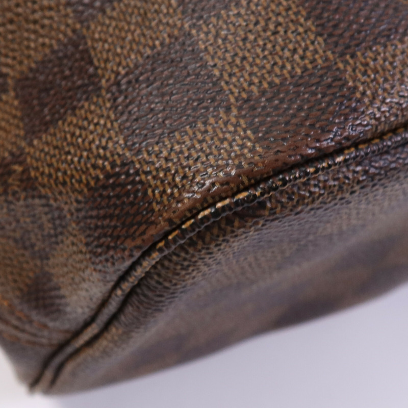 LOUIS VUITTON Damier Neverfull PM金扣手挽袋-11