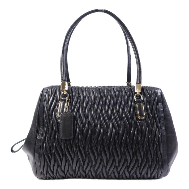 COACH 牛皮皮革Madison Gathered金扣肩背袋-0