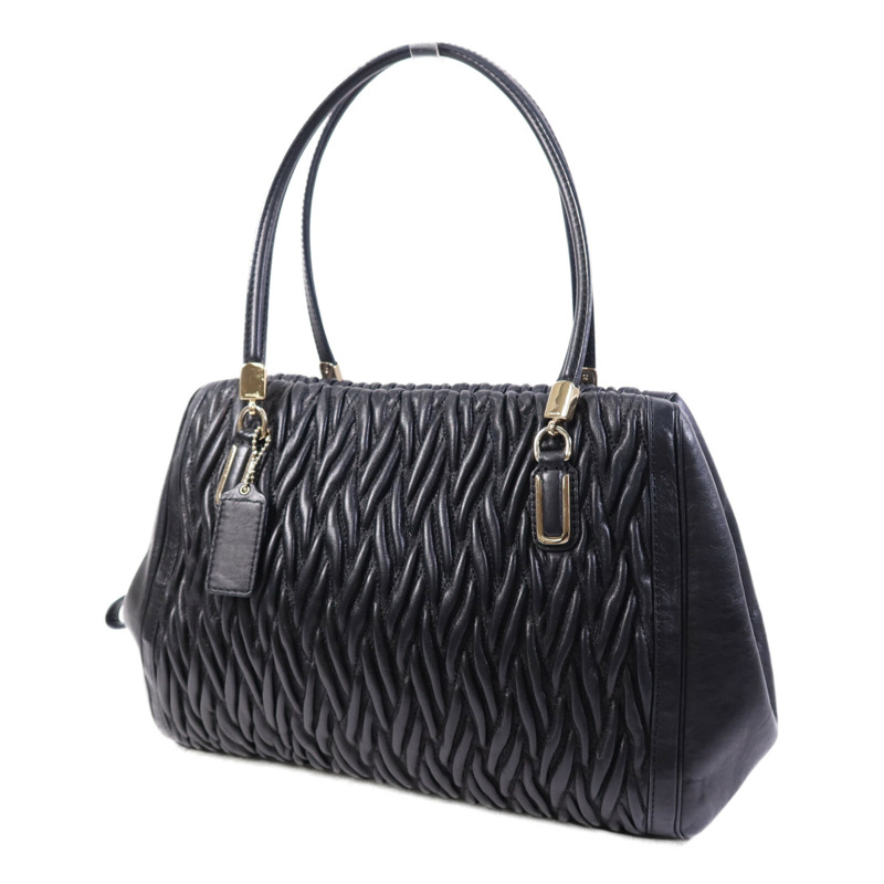COACH 牛皮皮革Madison Gathered金扣肩背袋-2