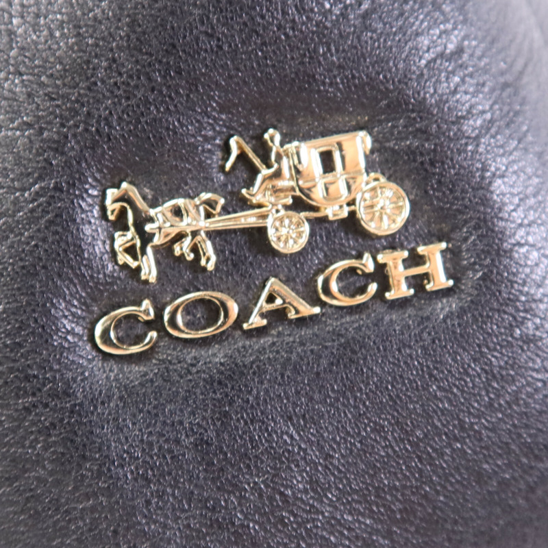 COACH 牛皮皮革Madison Gathered金扣肩背袋-11