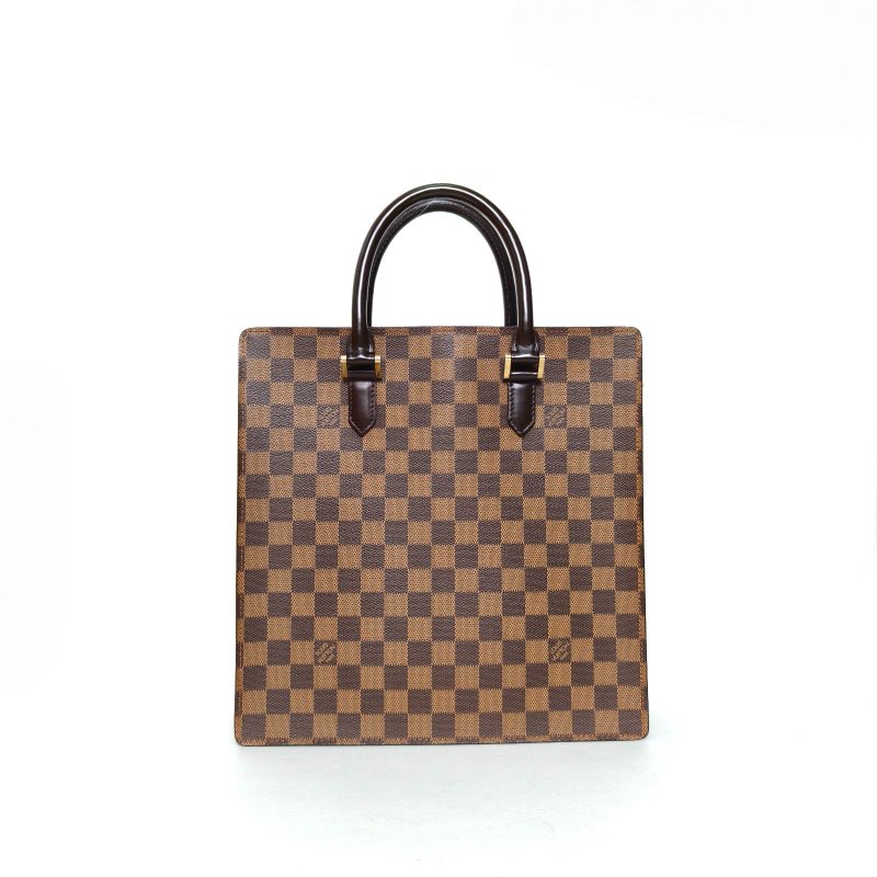 LOUIS VUITTON 中古琴譜包棕色棋盤格PVC2000肩背包-0