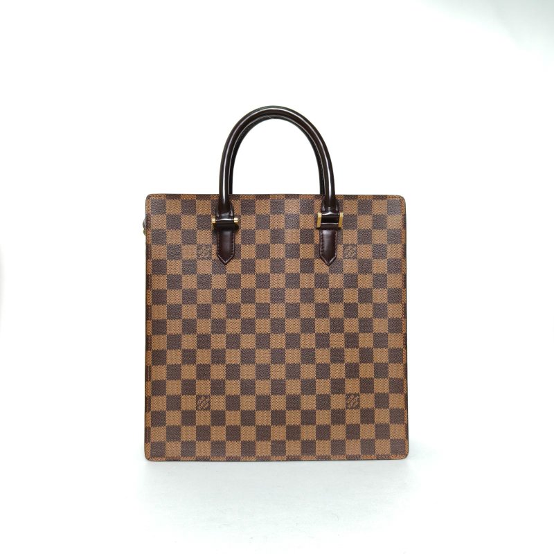 LOUIS VUITTON 中古琴譜包棕色棋盤格PVC2000肩背包-2