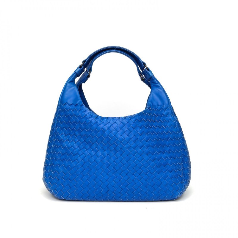 BOTTEGA VENETA 藍色羊皮經典編織腋下單肩包hobo肩背包-2