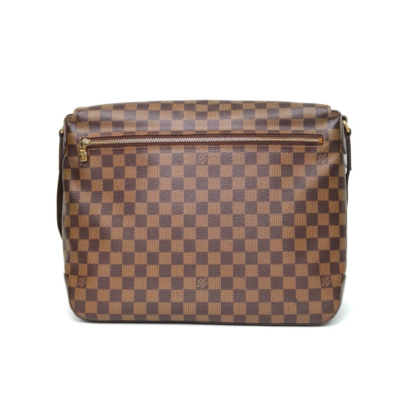 LOUIS VUITTON 棕色棋盤格PVC2008男士電腦包大號郵差包肩背包-2