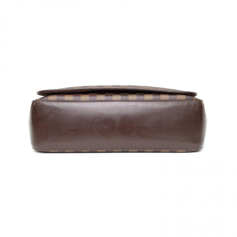 LOUIS VUITTON 棕色棋盤格PVC2008男士電腦包大號郵差包肩背包-4