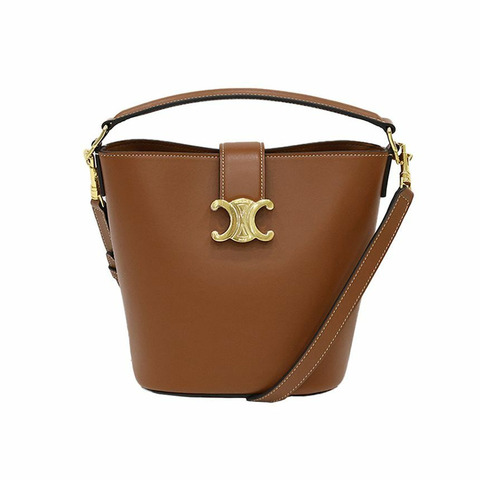 CELINE Triomphe Smooth Small Louise 肩背包 棕褐色 119173FX9 04LU