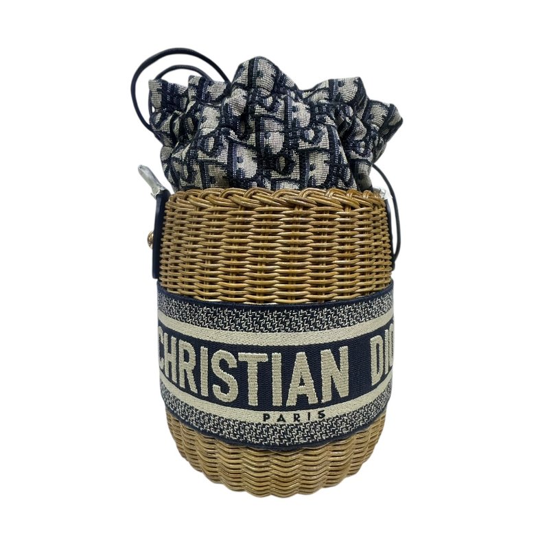 【美收精品】DIOR老花竹編水桶包 4-574-0