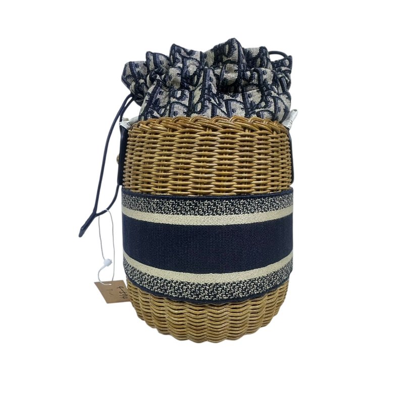 【美收精品】DIOR老花竹編水桶包 4-574-2