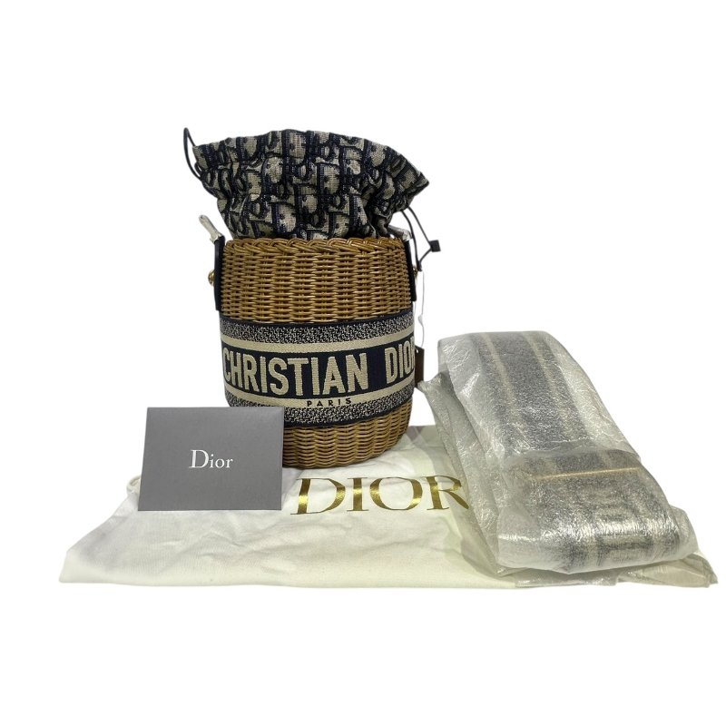 【美收精品】DIOR老花竹編水桶包 4-574-7