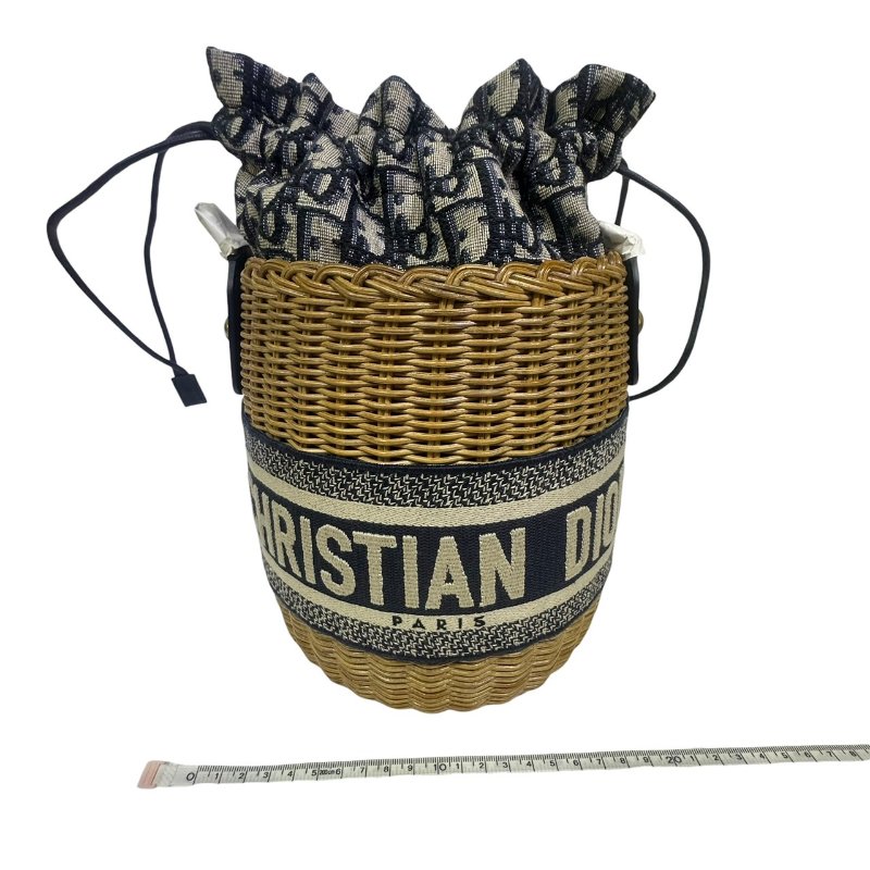 【美收精品】DIOR老花竹編水桶包 4-574-8
