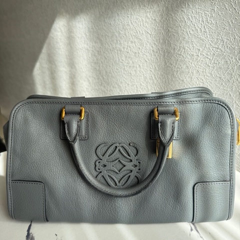 Loewe超美藍灰色 手提包