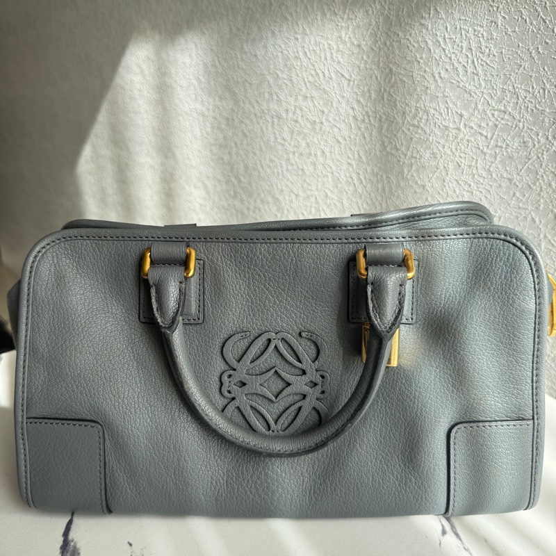 Loewe超美藍灰色 手提包-0
