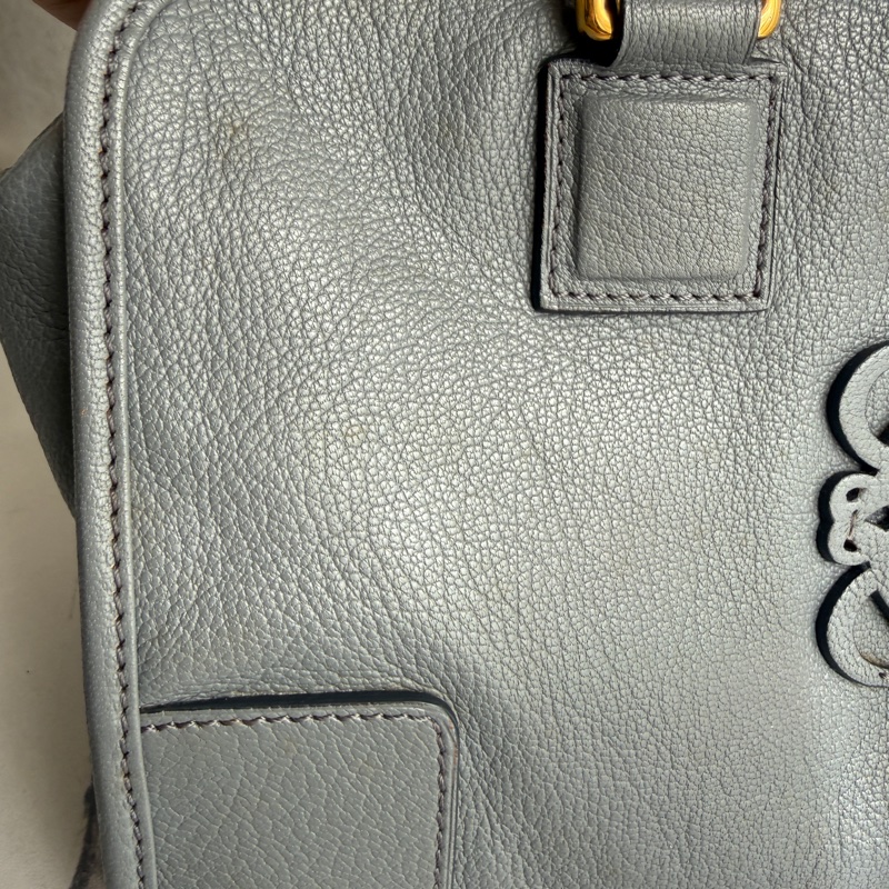 Loewe超美藍灰色 手提包-4