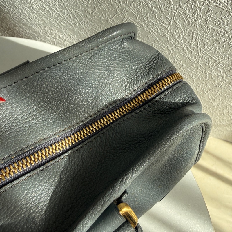 Loewe超美藍灰色 手提包-9