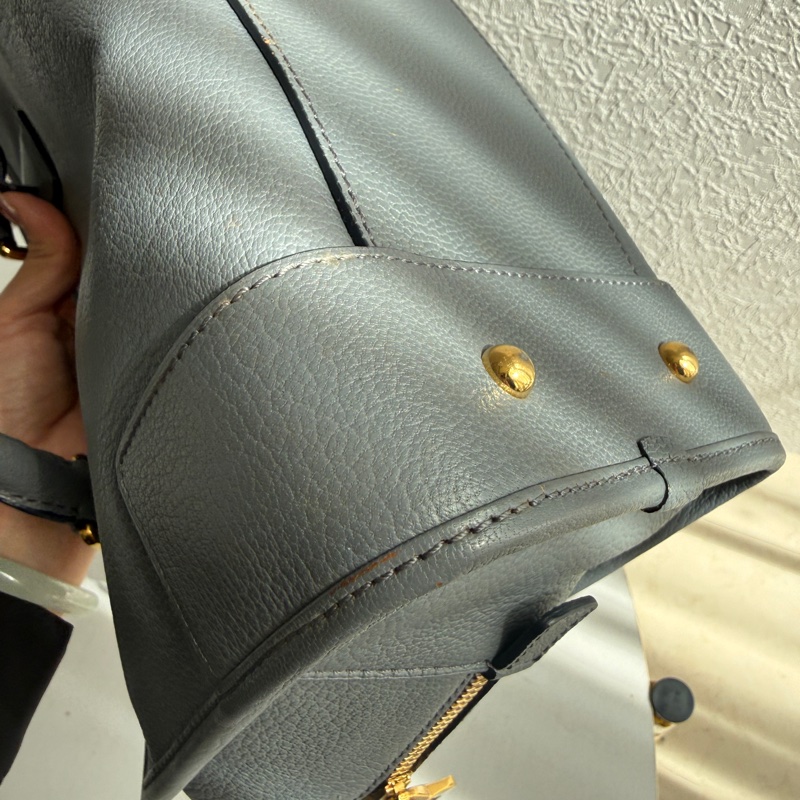 Loewe超美藍灰色 手提包-10