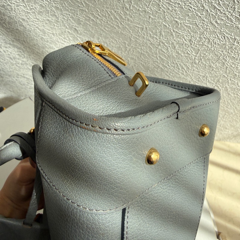 Loewe超美藍灰色 手提包-13