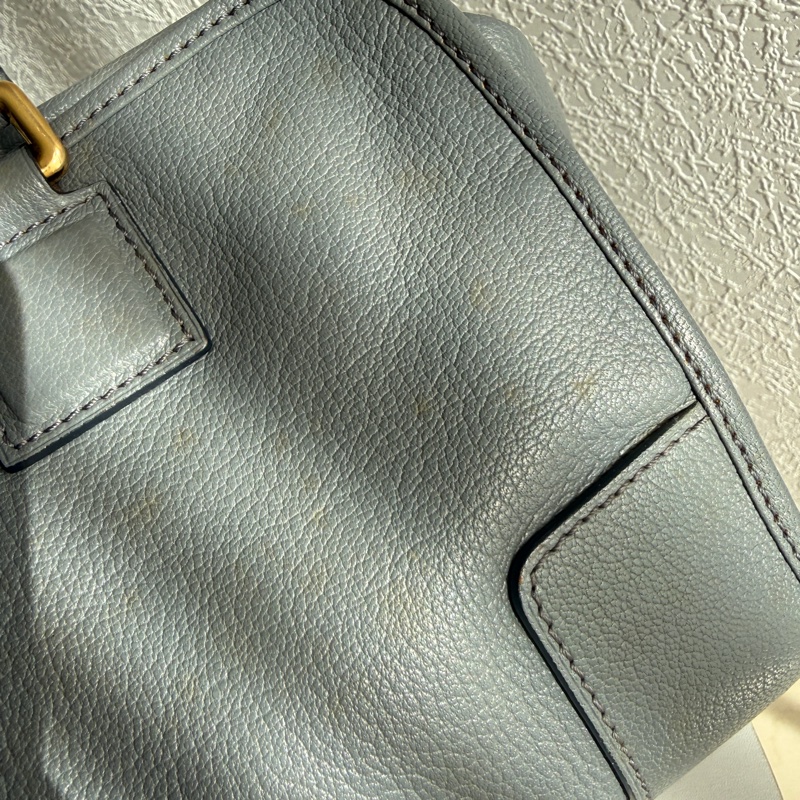 Loewe超美藍灰色 手提包-16