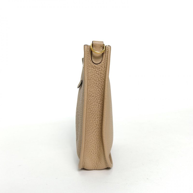 HERMES EvelyneMini16S2風衣灰TC皮Z刻金扣肩背包-1
