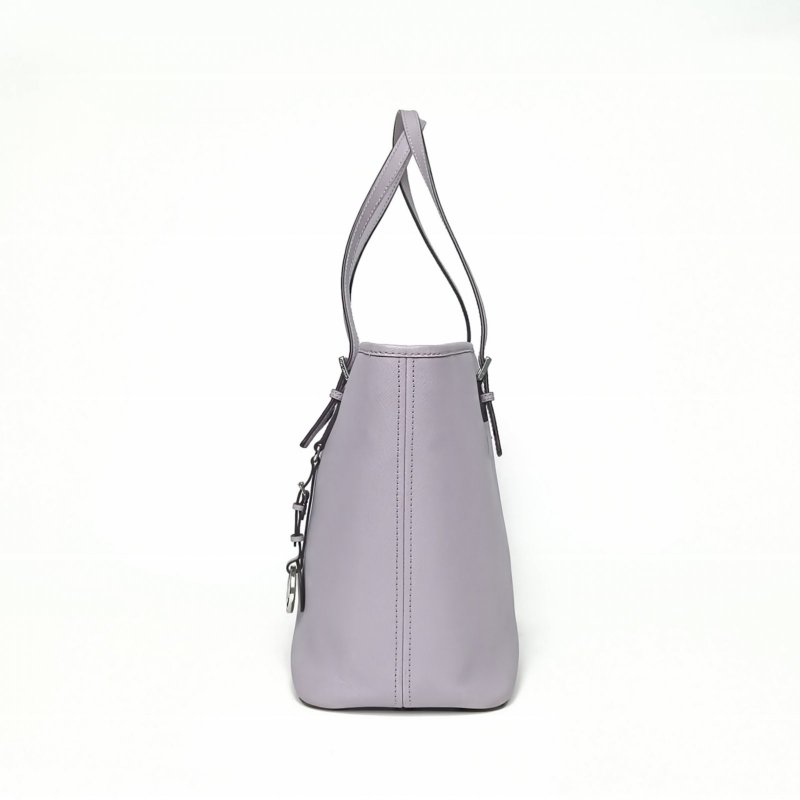 MICHAEL KORS 紫色PVC銀扣neverfull中號購物袋托特包肩背包-1