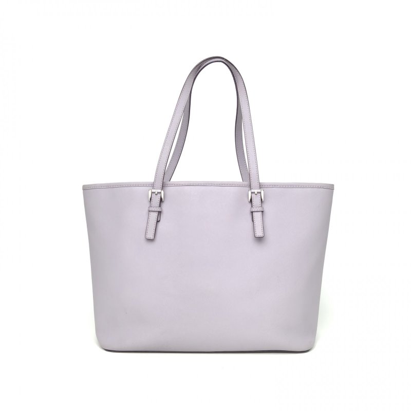 MICHAEL KORS 紫色PVC銀扣neverfull中號購物袋托特包肩背包-2