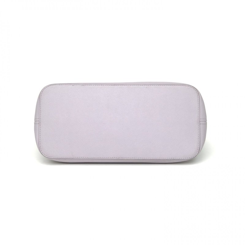 MICHAEL KORS 紫色PVC銀扣neverfull中號購物袋托特包肩背包-4