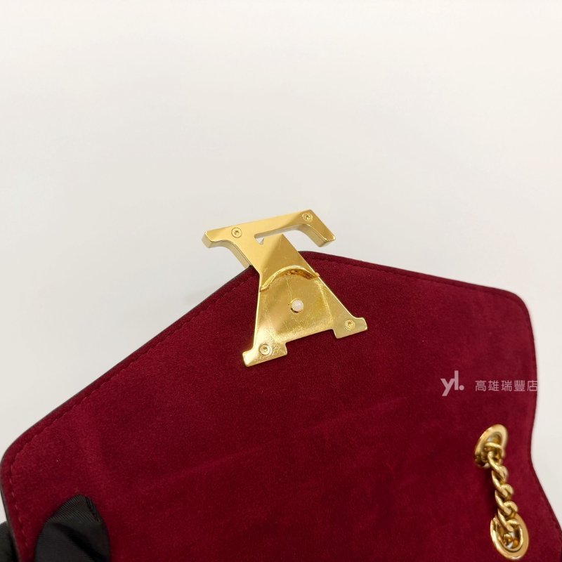 ❣LV 原花金釦Passy MM下蓋肩斜背包-10