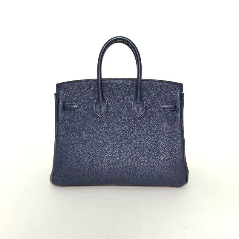 HERMES Birkin252Z午夜藍Togo皮D刻金扣肩背包-2