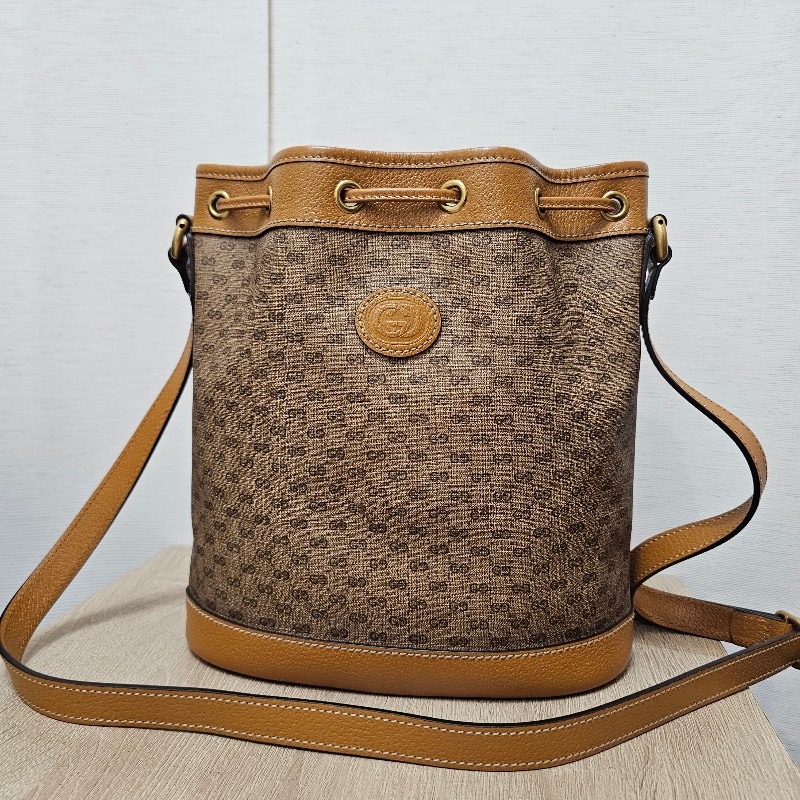 [聯名停產好物❣️甜價出] Gucci 老花米老鼠Disney束口斜背水桶包-2