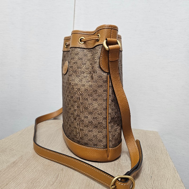 [聯名停產好物❣️甜價出] Gucci 老花米老鼠Disney束口斜背水桶包-3